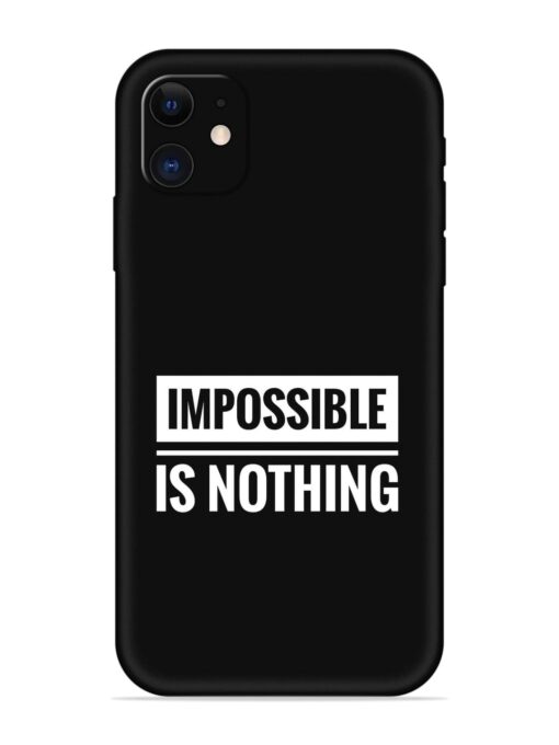 Impossible Is Nothing Embossed Soft Silicone Case for Apple Iphone 12 Mini Zapvi