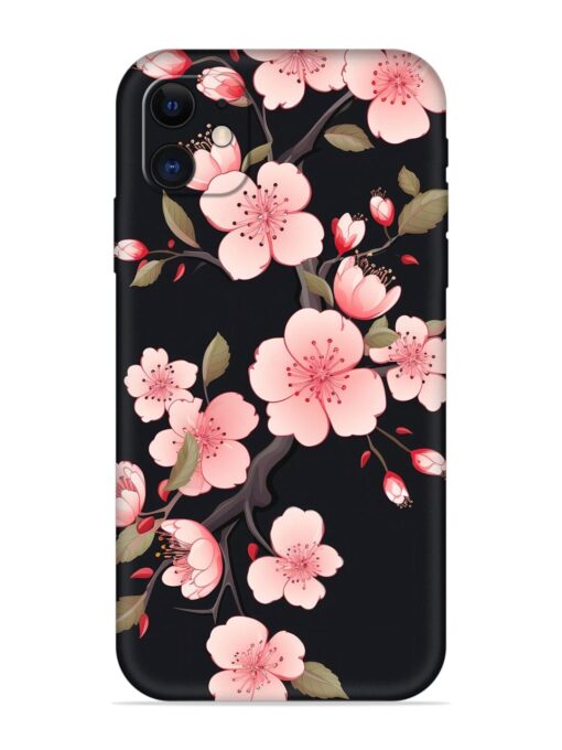 Cherry Blossom Embossed Soft Silicone Case for Apple Iphone 12 Mini Zapvi