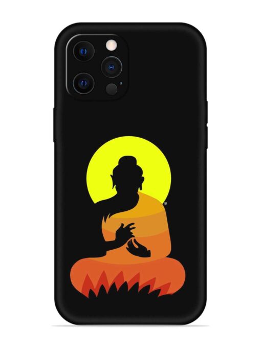 Buddha Art Black Embossed Soft Silicone Case for Apple Iphone 12 Pro Zapvi