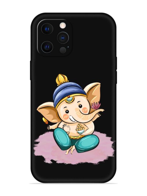 Bal Ganesh Vector Art Embossed Soft Silicone Case for Apple Iphone 12 Pro Zapvi