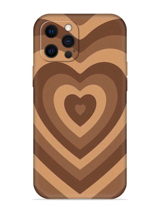 Brown Heart Embossed Soft Silicone Case for Apple Iphone 12 Pro Zapvi