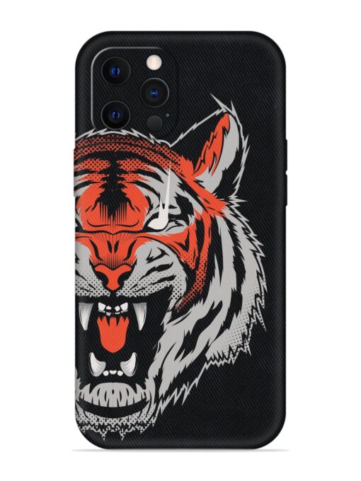 Tiger Aggression Embossed Soft Silicone Case for Apple Iphone 12 Pro Zapvi