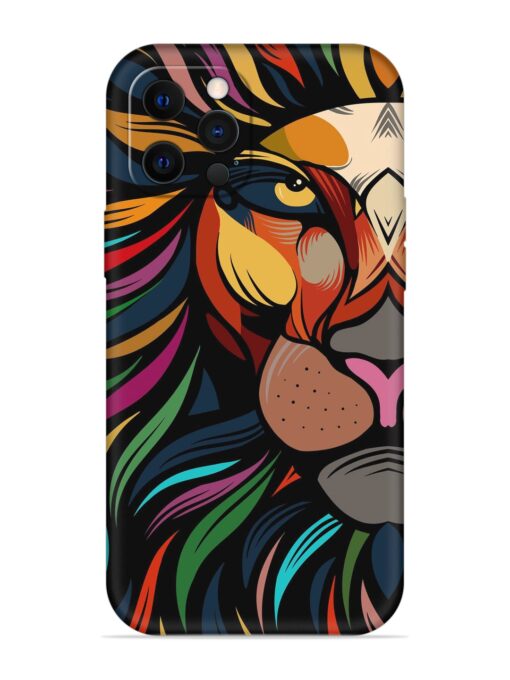 Trippy Lion Art Embossed Soft Silicone Case for Apple Iphone 12 Pro Zapvi