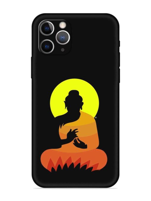 Buddha Art Black Embossed Soft Silicone Case for Apple Iphone 12 Pro Max Zapvi