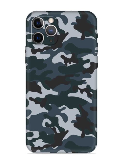 Dark Blue Army Military Art Embossed Soft Silicone Case for Apple Iphone 12 Pro Max Zapvi