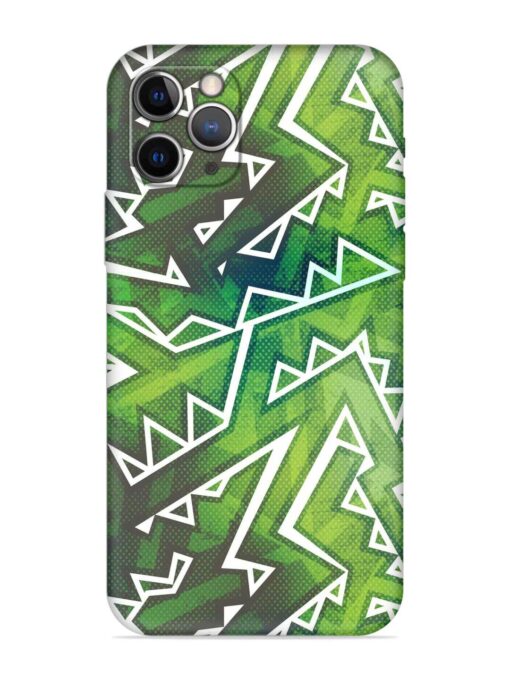 Green Graffiti Seamless Embossed Soft Silicone Case for Apple Iphone 12 Pro Max Zapvi