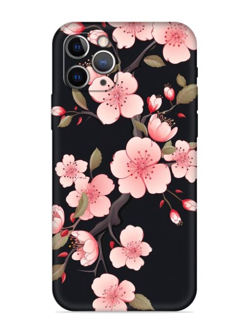 Cherry Blossom Embossed Soft Silicone Case for Apple Iphone 12 Pro Max Zapvi