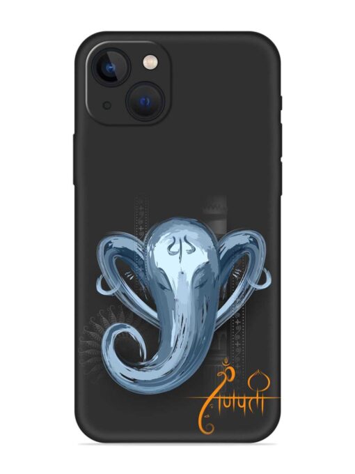 Illustration Lord Ganpati Embossed Soft Silicone Case for Apple Iphone 13 Zapvi