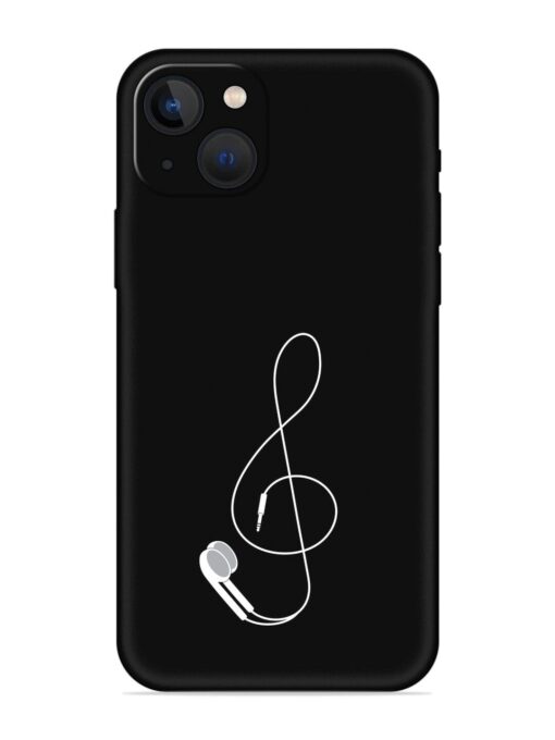 Music Earphone Vector Embossed Soft Silicone Case for Apple Iphone 13 Mini Zapvi