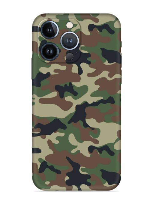 Army Military Camouflage Dark Green Embossed Soft Silicone Case for Apple Iphone 13 Pro Max Zapvi