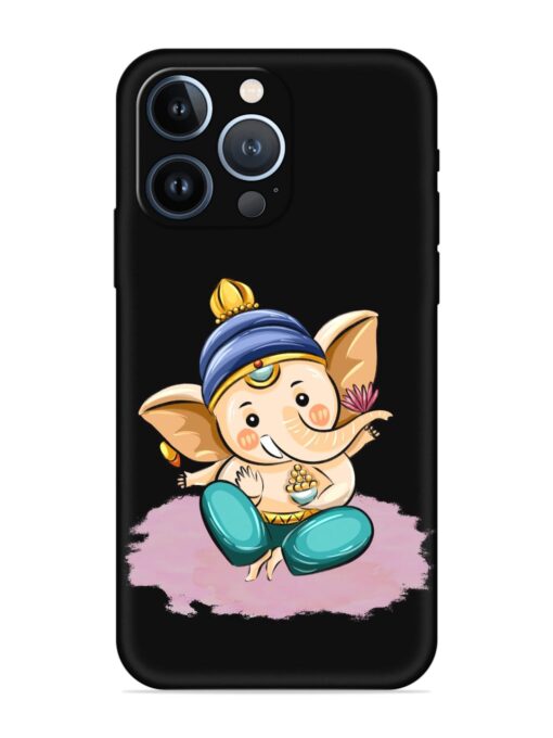 Bal Ganesh Vector Art Embossed Soft Silicone Case for Apple Iphone 13 Pro Max Zapvi