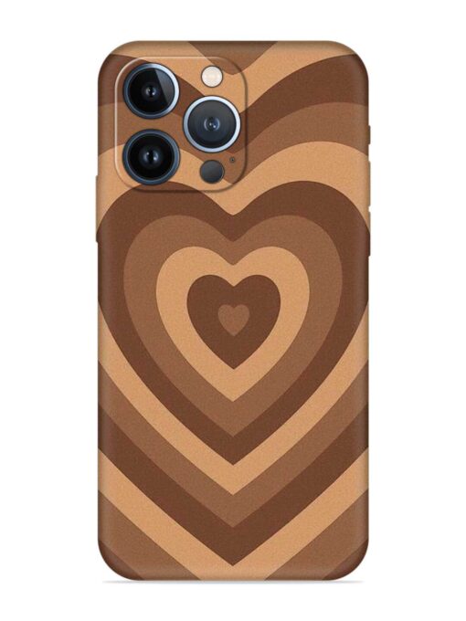 Brown Heart Embossed Soft Silicone Case for Apple Iphone 13 Pro Max Zapvi