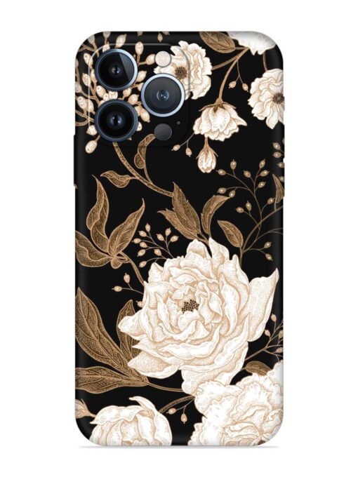 Peonies Roses Floral Embossed Soft Silicone Case for Apple Iphone 13 Pro Max Zapvi