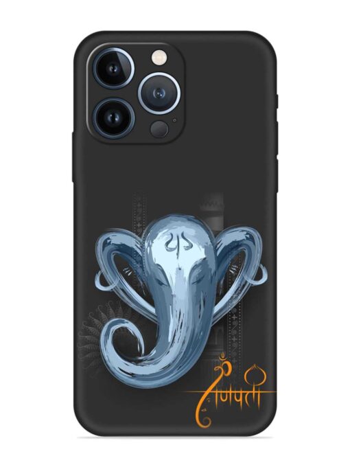 Illustration Lord Ganpati Embossed Soft Silicone Case for Apple Iphone 13 Pro Max Zapvi