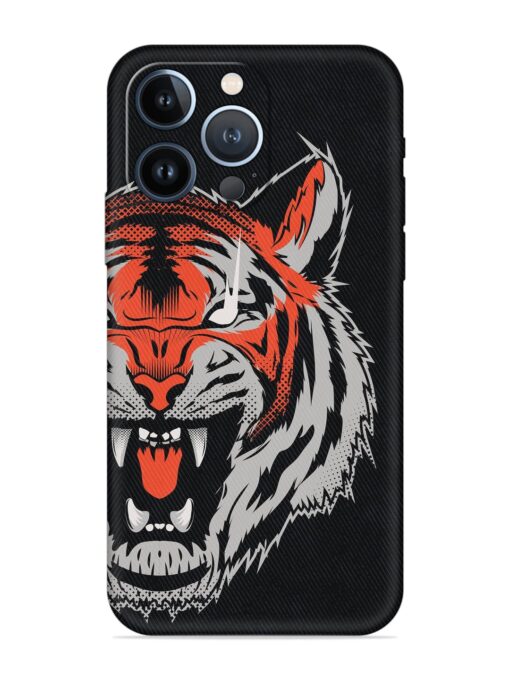 Tiger Aggression Embossed Soft Silicone Case for Apple Iphone 13 Pro Max Zapvi