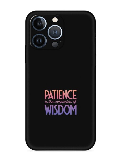 Patience Is The Embossed Soft Silicone Case for Apple Iphone 13 Pro Max Zapvi