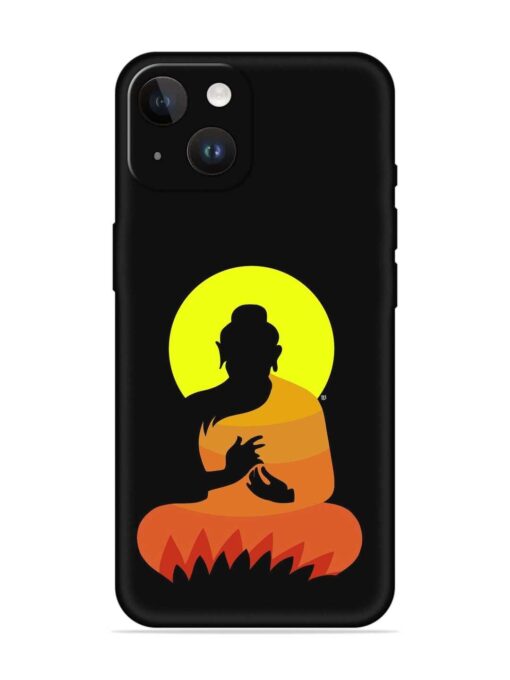 Buddha Art Black Embossed Soft Silicone Case for Apple Iphone 14 Zapvi