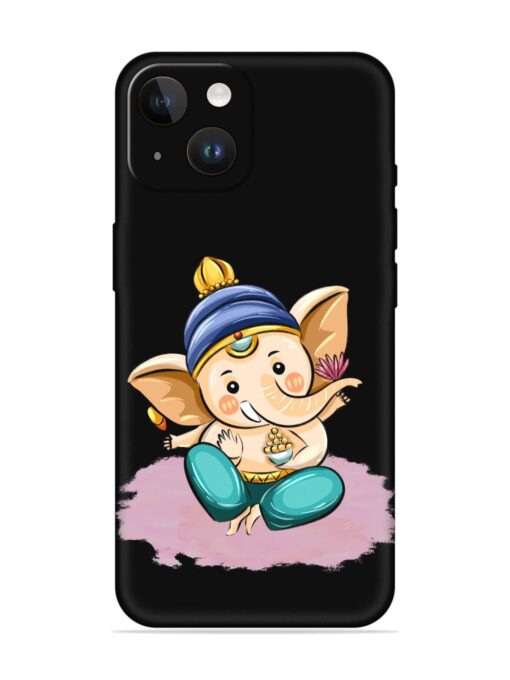 Bal Ganesh Vector Art Embossed Soft Silicone Case for Apple Iphone 14 Zapvi