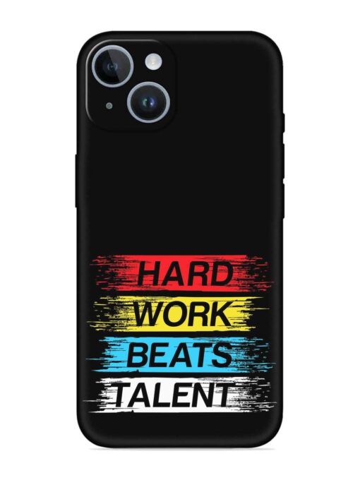 Hard Work Beats Embossed Soft Silicone Case for Apple Iphone 14 Plus Zapvi