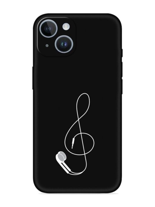 Music Earphone Vector Embossed Soft Silicone Case for Apple Iphone 14 Plus Zapvi