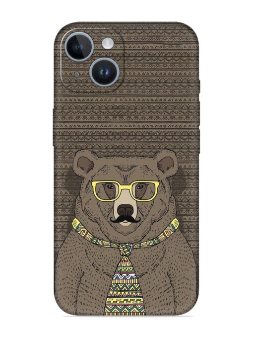 Grizzly Bear Embossed Soft Silicone Case for Apple Iphone 14 Plus Zapvi