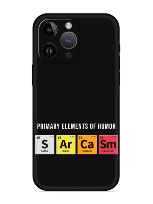 Primary Elements Humor Embossed Soft Silicone Case for Apple Iphone 14 Pro Zapvi