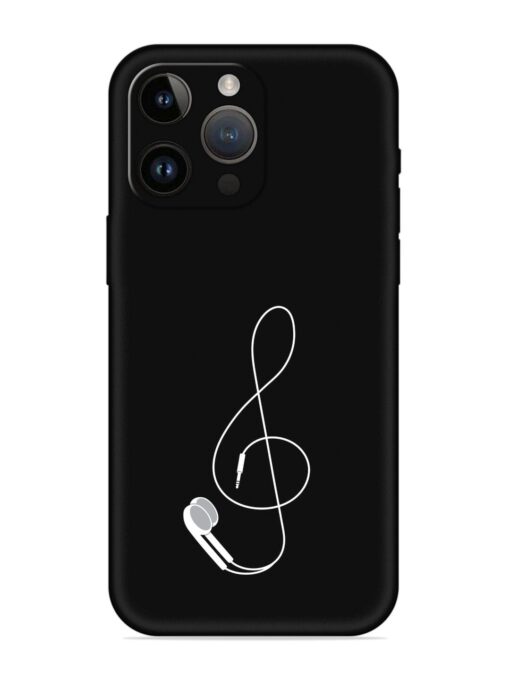 Music Earphone Vector Embossed Soft Silicone Case for Apple Iphone 14 Pro Zapvi