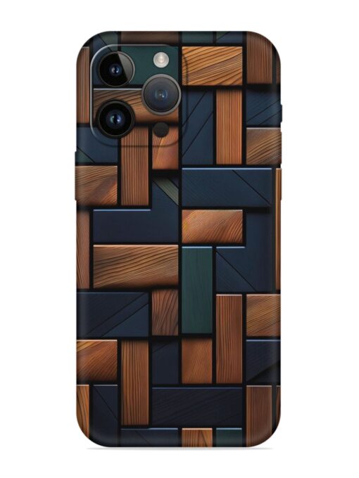 Wooden Background Cubes Embossed Soft Silicone Case for Apple Iphone 14 Pro Zapvi