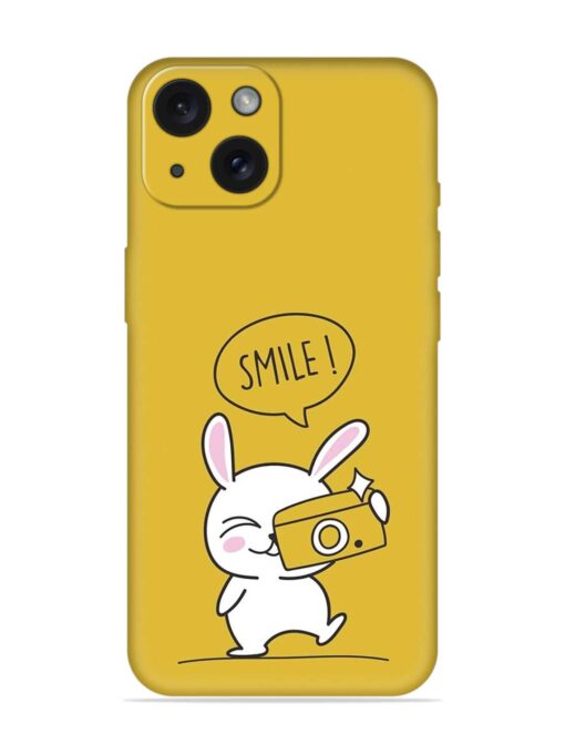 Hey Smile Please Embossed Soft Silicone Case for Apple Iphone 15 Zapvi