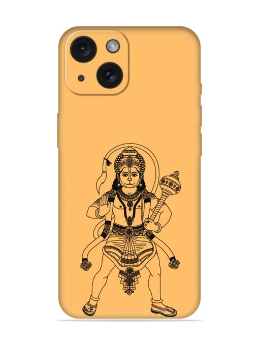 Indian God Hanuman Embossed Soft Silicone Case for Apple Iphone 15 Zapvi