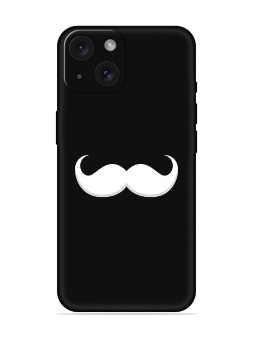 Mustache Vector Embossed Soft Silicone Case for Apple Iphone 15 Zapvi