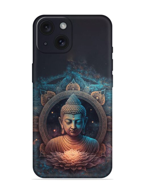 Gautam Buddha Embossed Soft Silicone Case for Apple Iphone 15 Zapvi