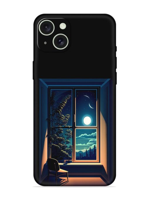 Night View At Window Embossed Soft Silicone Case for Apple Iphone 15 Plus Zapvi