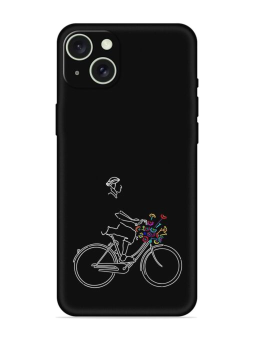 Minimalist Cycle Art Embossed Soft Silicone Case for Apple Iphone 15 Plus Zapvi