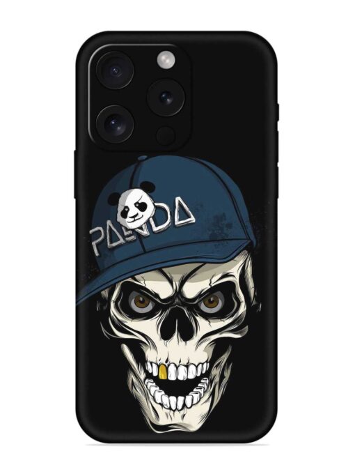 Panda Skull Embossed Soft Silicone Case for Apple Iphone 15 Pro Zapvi