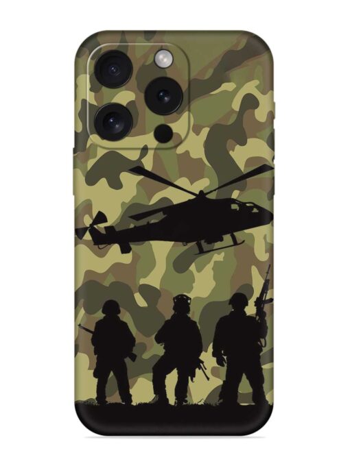 Army Heros Embossed Soft Silicone Case for Apple Iphone 15 Pro Zapvi