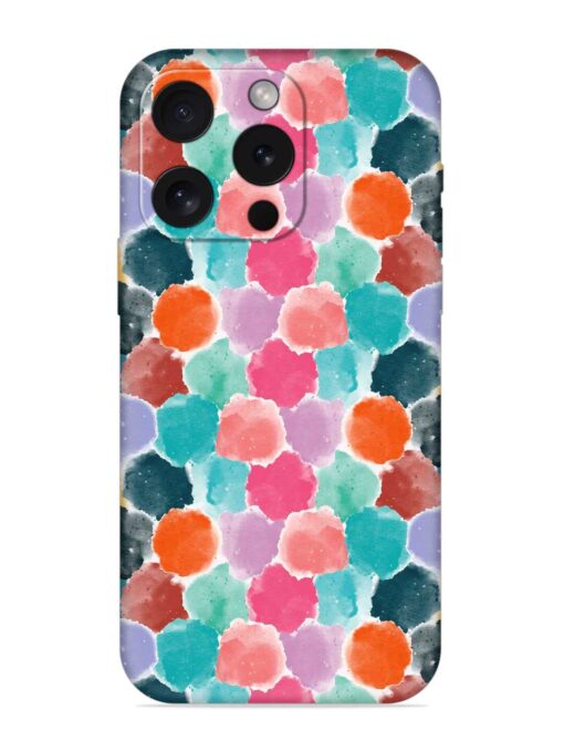 Colorful Seamless Pattern Embossed Soft Silicone Case for Apple Iphone 15 Pro Zapvi