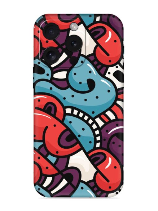 Seamless Backdrop Colorful Embossed Soft Silicone Case for Apple Iphone 15 Pro Zapvi