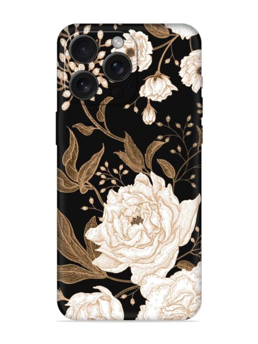 Peonies Roses Floral Embossed Soft Silicone Case for Apple Iphone 15 Pro Max Zapvi