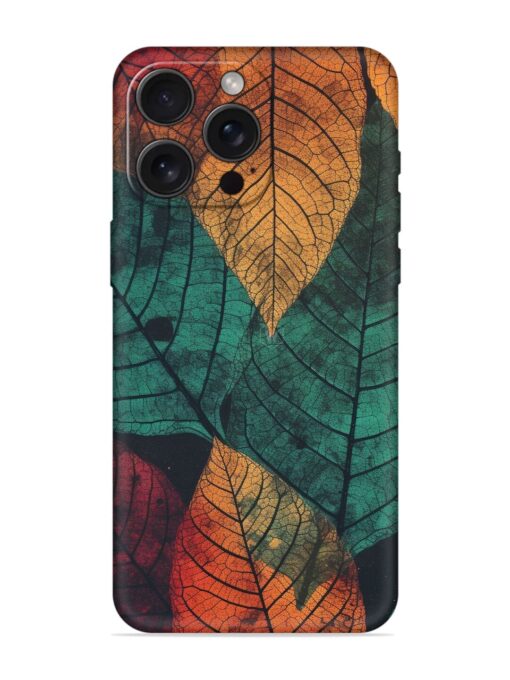 Leaves Artwork Embossed Soft Silicone Case for Apple Iphone 15 Pro Max Zapvi