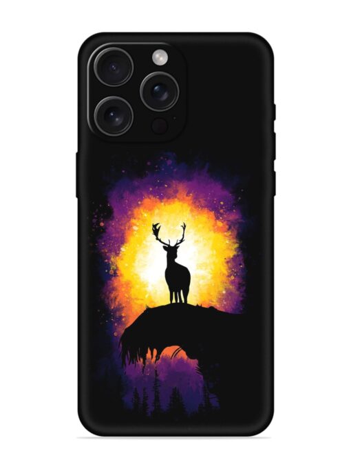 Elk Animal Art Embossed Soft Silicone Case for Apple Iphone 15 Pro Max Zapvi