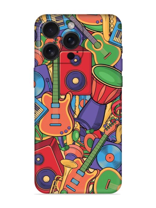 Colorful Music Art Embossed Soft Silicone Case for Apple Iphone 15 Pro Max Zapvi