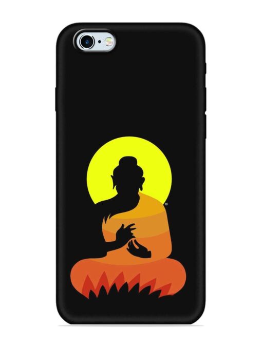 Buddha Art Black Embossed Soft Silicone Case for Apple Iphone 6 Zapvi