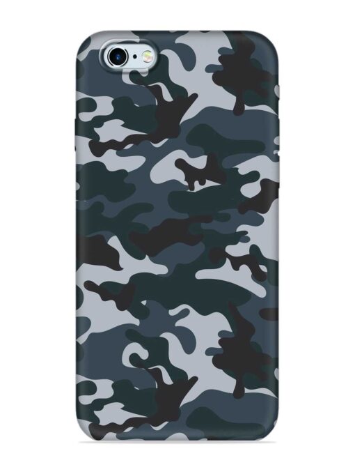 Dark Blue Army Military Art Embossed Soft Silicone Case for Apple Iphone 6 Zapvi