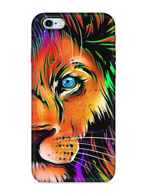 Colorful Lion Design Embossed Soft Silicone Case for Apple Iphone 6 Zapvi