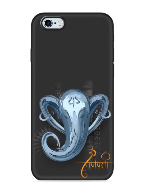 Illustration Lord Ganpati Embossed Soft Silicone Case for Apple Iphone 6 Zapvi