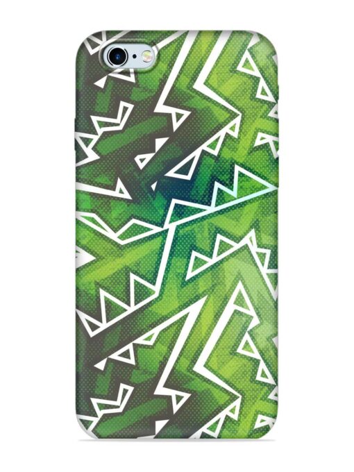 Green Graffiti Seamless Embossed Soft Silicone Case for Apple Iphone 6 Zapvi