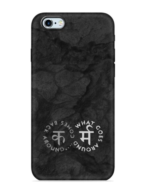 Karma Hindi Word Embossed Soft Silicone Case for Apple Iphone 6 Zapvi