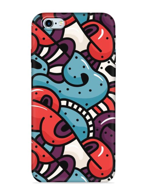 Seamless Backdrop Colorful Embossed Soft Silicone Case for Apple Iphone 6 Zapvi