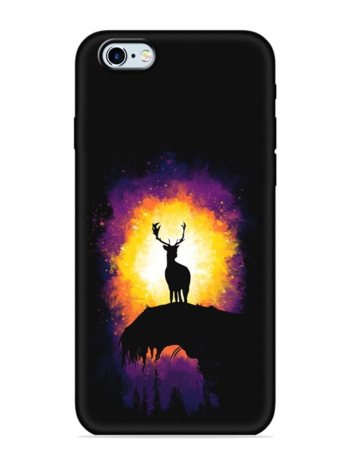 Elk Animal Art Embossed Soft Silicone Case for Apple Iphone 6 Zapvi